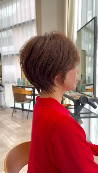 ショート 結べるレイヤーカット /カラー/あさかのヘアスタイル