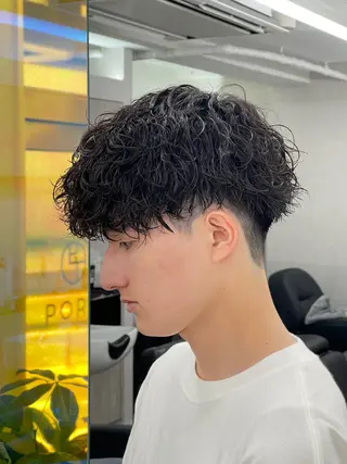 パーマ メンズ 波巻きスパイラル 近藤剛　浦和のヘアスタイル