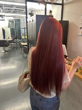 ロング カラー 顔周りレイヤー/ ふわあいりのヘアスタイル