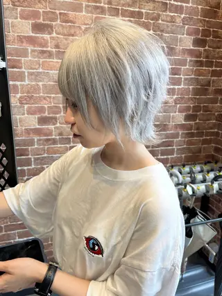 ミディアム カラー パーマ ヘアアレンジ メンズ 久木原 ゆりのヘアスタイル