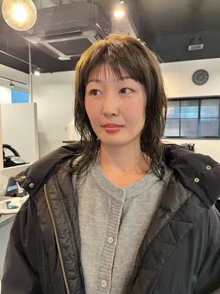 ミディアム カラー dogstar小林諒 パーマ/レイヤーのヘアスタイル