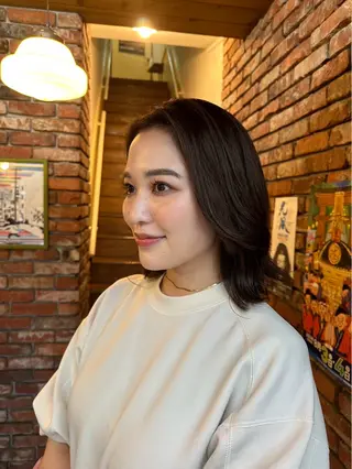 ミディアム 高塩翔大 髪質改善のヘアスタイル