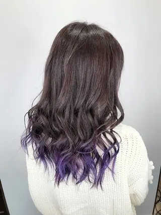 セミロング カラー インナーカラー/ ストレート/奥野洸也のヘアスタイル