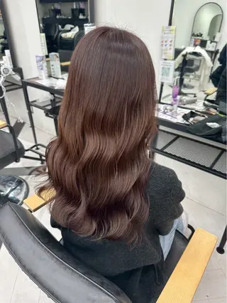 ロング himari💜 暖色/レイヤーカットのヘアスタイル