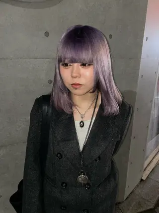 セミロング カラー ブリーチ✧︎デザイン ゆうのヘアスタイル
