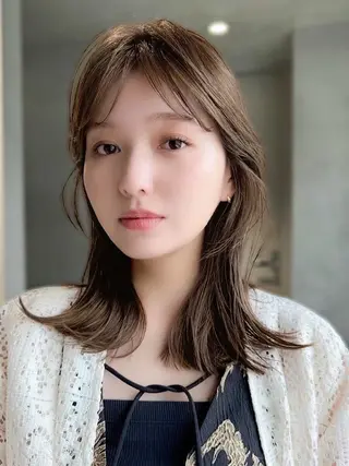 ミディアム カラー お悩み解決縮毛矯正 レイヤー達人柴崎大樹のヘアスタイル