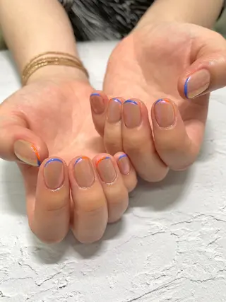 ネイル 【OKIKA】 らん🦖🌈🧡のマツエク・マツパデザイン