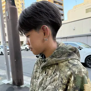 ショート カラー メンズ 舟橋耀/ブリーチカラ ー/レイヤーカットのヘアスタイル