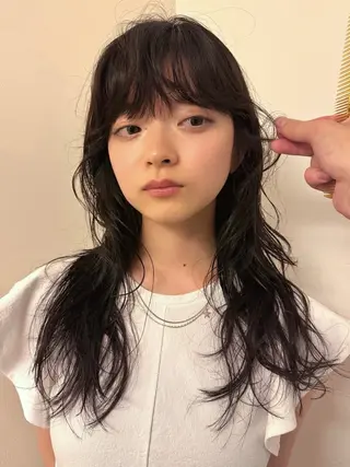 ロング パーマ ヘアアレンジ 丸山渉/表参道 レイヤーボブのヘアスタイル