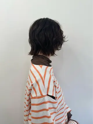 ショート 朝がラクになるパーマ トウバルタイキのヘアスタイル