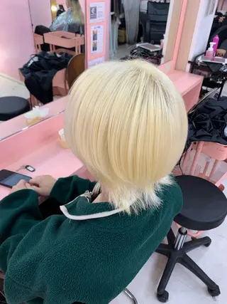 ショート カラー メンズ 甘ふわgirly🎀 ハイトーン🤍Ramのヘアスタイル