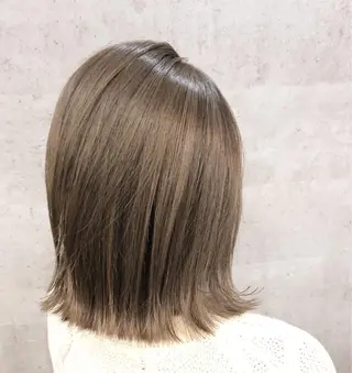 ミディアム カラー 髪質改善で 憧れの潤艶美髪にのヘアスタイル