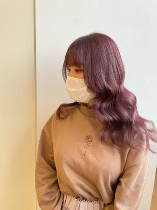 ロング カラー 韓国風ハッシュカット 似合わせレイヤー池袋のヘアスタイル