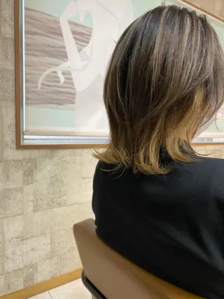 ミディアム カラー ママ美容師🧸谷山 潮音/ReFa取扱店のヘアスタイル