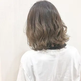ミディアム カラー 横浜ブリーチムラ直し ハイトーン/ブリーチのヘアスタイル