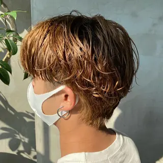 ショート パーマ メンズ 波巻きスパイラルパー マ/シャドウパーマ駿のヘアスタイル