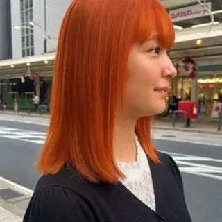 セミロング カラー 【nui 茨木】 清水優のヘアスタイル