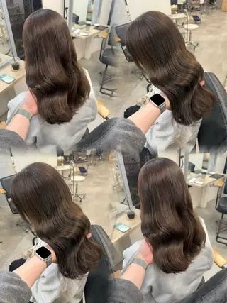 ロング カラー ヘアアレンジ Himawari♡ 柔らかいカラーのヘアスタイル