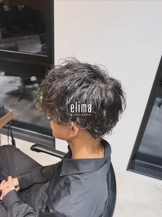 ショート パーマ メンズ 髙橋碧 透明感カラー / fifthパーマのヘアスタイル