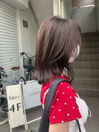 カラー レイヤーカット🍏 オリーブ/ののかのヘアスタイル