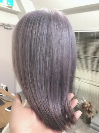ミディアム カラー ヘアアレンジ 髪質改善デザイナー &mirai ryoのヘアスタイル