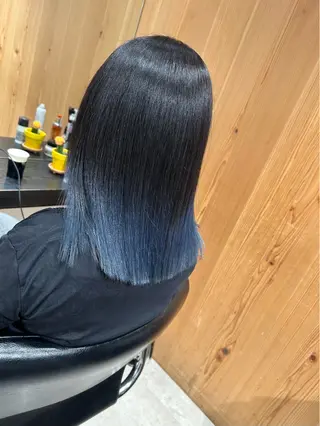ミディアム カラー スキバサミを使わない カット🌼唯🌼のヘアスタイル