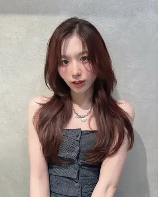 ロング カラー ワンカールで盛れる レイヤー🎀Macoのヘアスタイル
