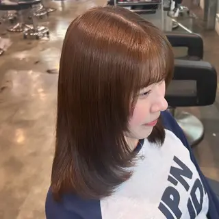 ミディアム 横浜美容室/透明感 カラー/レイヤーのヘアスタイル