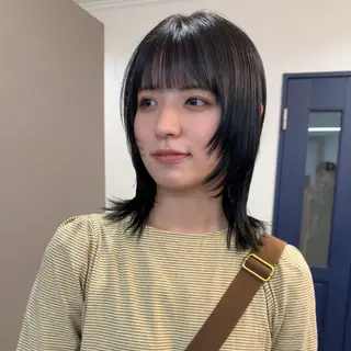 ミディアム カラー パーマ/透明感カラー 元町🌱takutoのヘアスタイル