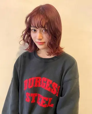 ミディアム カラー abe yuikaのヘアスタイル