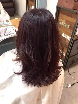 セミロング カラー 似合わせ×透明感 カラー🤍MAOのヘアスタイル