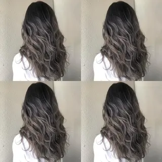 セミロング カラー あさだ しゅうたろうのヘアスタイル