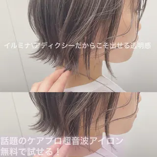 ミディアム カラー あざと可愛い❤️ 髪質整形💊 輝のヘアスタイル