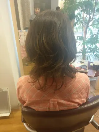 ミディアム パーマ Uketoru 横田健のヘアスタイル
