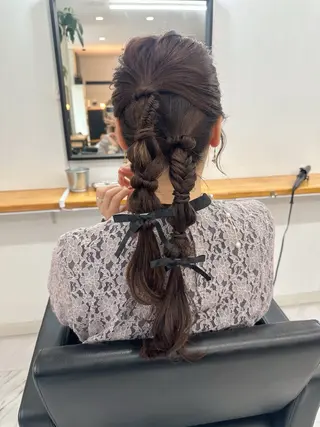 ヘアアレンジ ヘアセット🎀透明感 カラーHiROEのヘアスタイル