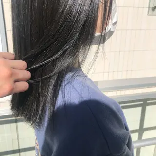 セミロング カラー こだわりカラー🕊️ 坪井美南🌼のマツエク・マツパデザイン