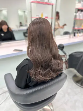 セミロング カラー 🫧ハイトーン🫧 ベージュ🫧徹哉のヘアスタイル
