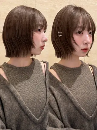 ショート おしゃれボブ/暖色 カラー🧶いろはのヘアスタイル