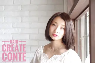 ミディアム hair create Conté所属・富岡 俊行のヘアスタイル