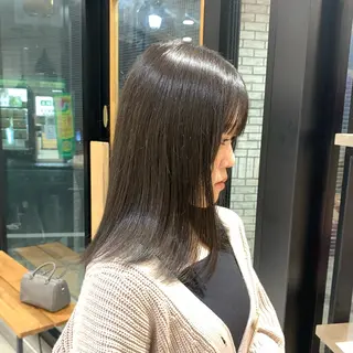 ミディアム カラー フェザー/ニュアンス パーマ/ryutoのヘアスタイル