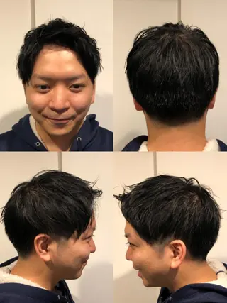 ミディアム メンズ カット指名No1漆原 聡のヘアスタイル