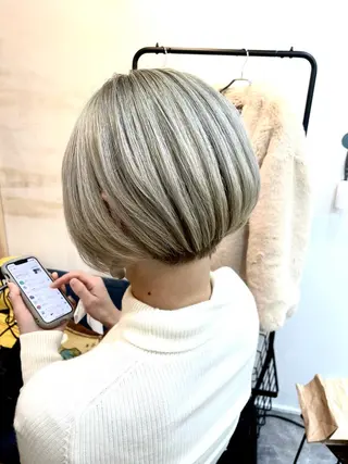 ショート カラー 水素トリートメント/ 髪質改善/ナカノメのヘアスタイル