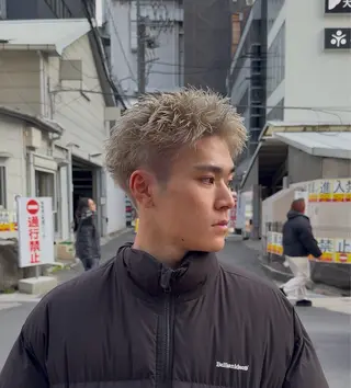 カラー メンズ SALOWIN梅田茶屋町North店所属・岡田/メンズ特化/パ ーマ&ショートのプロのヘアスタイル