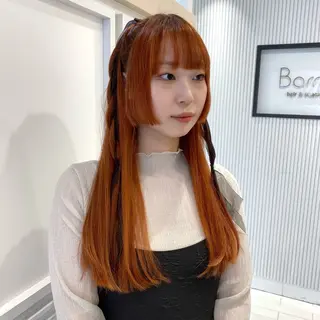 ロング 推しカラー🌙 RIHOのヘアスタイル