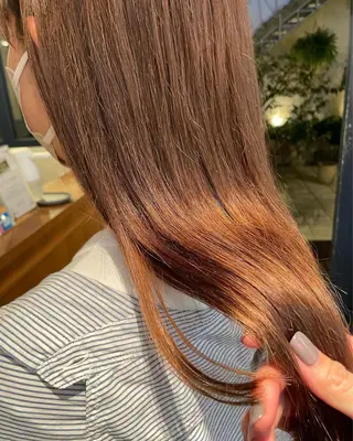 ロング カラー ヘアアレンジ 抜け感ボブ×パーマ |kazaneのヘアスタイル