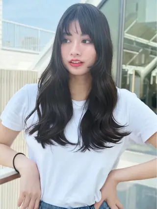 ロング 矯正/艶髪/レイヤー /ボブ/桒山航季のヘアスタイル