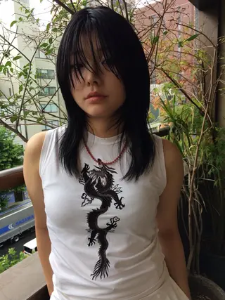 ミディアム ﾃﾞｻﾞｲﾝｶﾗｰ /ﾕｳﾀﾏﾝ👽のヘアスタイル