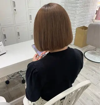ショート カラー ヘアアレンジ/ 暖色🩵hazukiのヘアスタイル