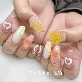 ロング ネイルJaol 池袋のネイルデザイン