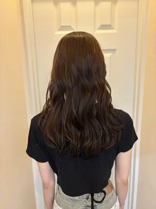 セミロング runa/栄/パーマ /ブリーチモデルのヘアスタイル